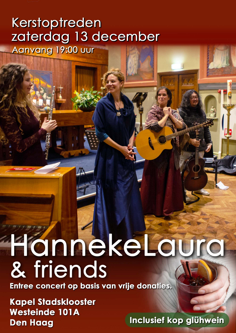 13 december: Kerst in de kapel met Hanneke Laura & Friends